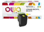 LEXMARK 80C2HYE 80C2HY0 - Cartouche laser compatible - haute capacité - Jaune - Toner remanufacturé OWA