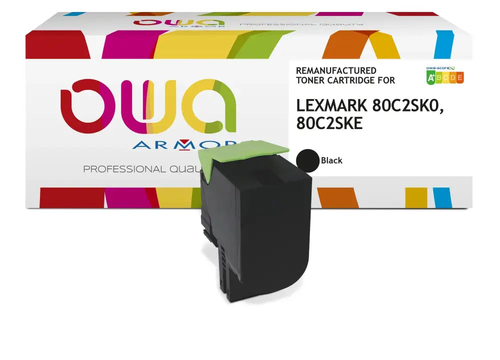 LEXMARK 80C2SKE 80C2SK0 - Cartouche laser compatible - Noir - Toner remanufacturé OWA