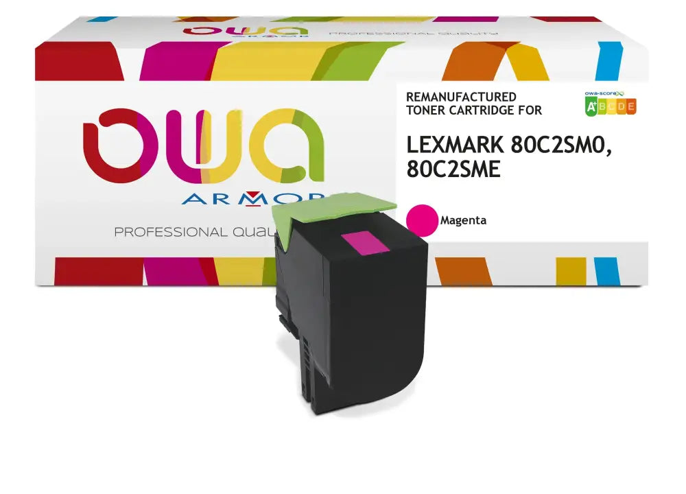 LEXMARK 80C2SME 80C2SM0 - Cartouche laser compatible - Magenta - Toner remanufacturé OWA