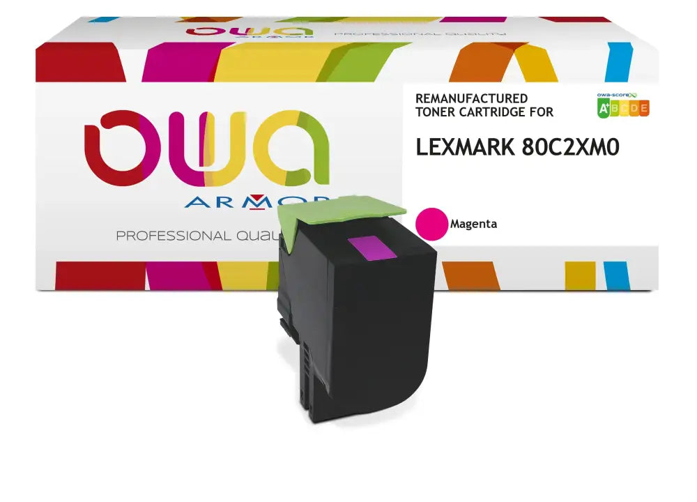 LEXMARK 80C2XM0 - Cartouche laser compatible - haute capacité - Magenta - Toner remanufacturé OWA