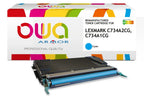 LEXMARK C734A1CG C734A2CG - Cartouche laser compatible - Cyan - Toner remanufacturé OWA