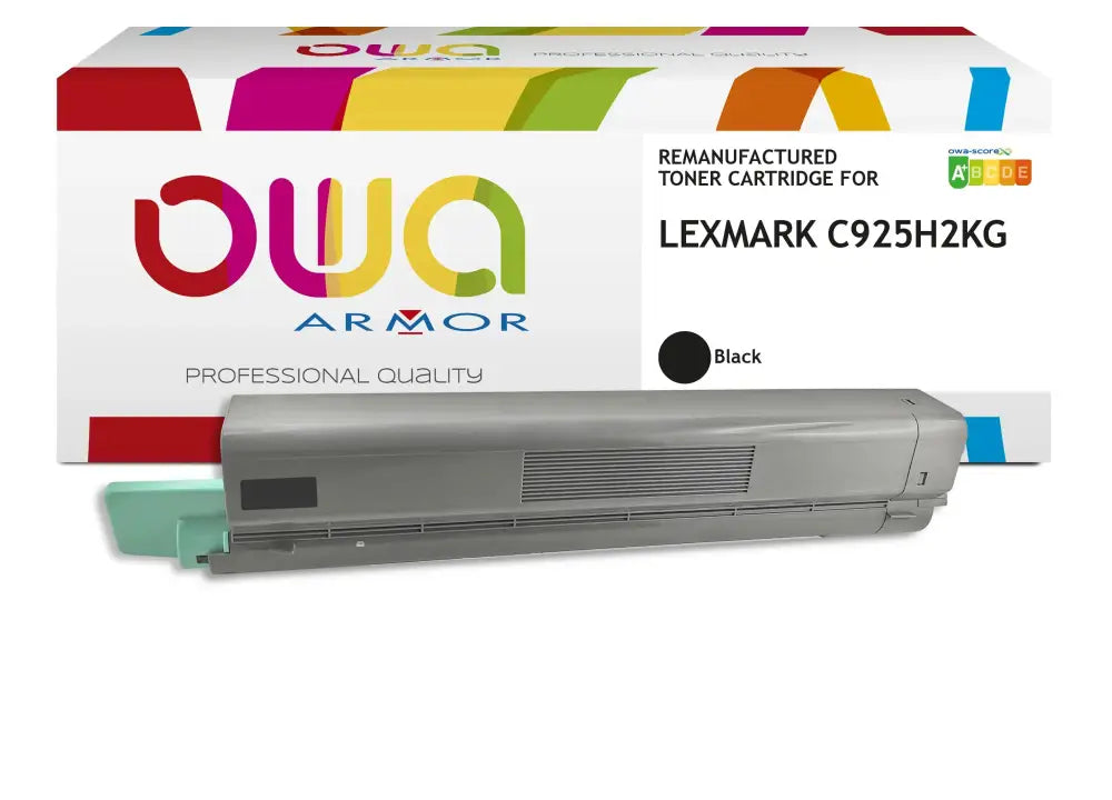 LEXMARK C925H2KG - Cartouche laser compatible - Noir - Toner remanufacturé OWA
