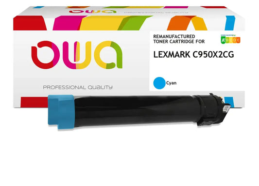 LEXMARK C950X2CG - Cartouche laser compatible - Cyan - Toner remanufacturé OWA