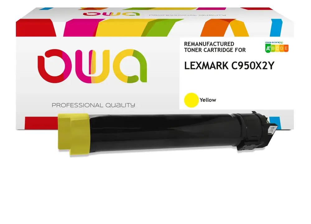 LEXMARK C950X2YG - Cartouche laser compatible - Jaune - Toner remanufacturé OWA