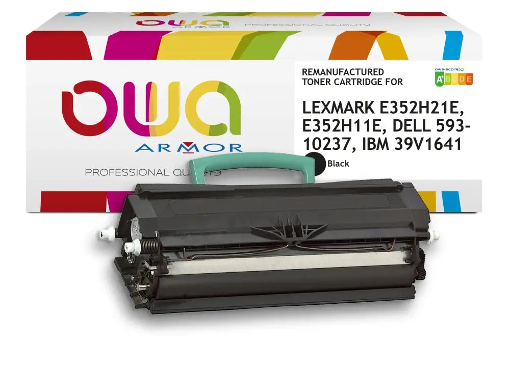 LEXMARK E352H21E E352H11E DELL 593-10237 IBM 39V1641, Toner Noir haute capacité remanufacturé - OWA