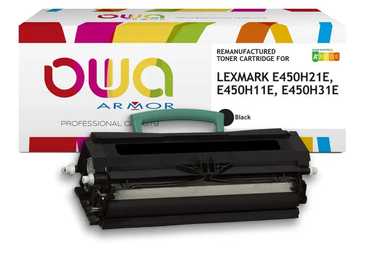 LEXMARK E450H21E E450H11E E450H31E - Cartouche laser compatible - haute capacité - Noir - Toner remanufacturé OWA