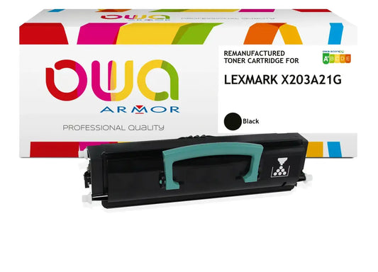 LEXMARK X203A21G X203A11G - Cartouche laser compatible - Noir - Toner remanufacturé OWA