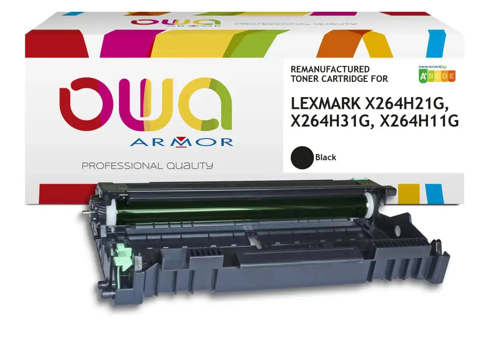 LEXMARK X264H21G X264H31G X264H11G - Cartouche laser compatible - haute capacité - Noir - Toner remanufacturé OWA