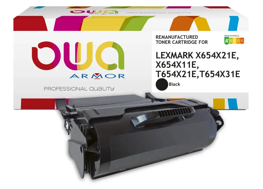 LEXMARK X654 - Cartouche laser compatible - haute capacité - Noir - Toner remanufacturé OWA