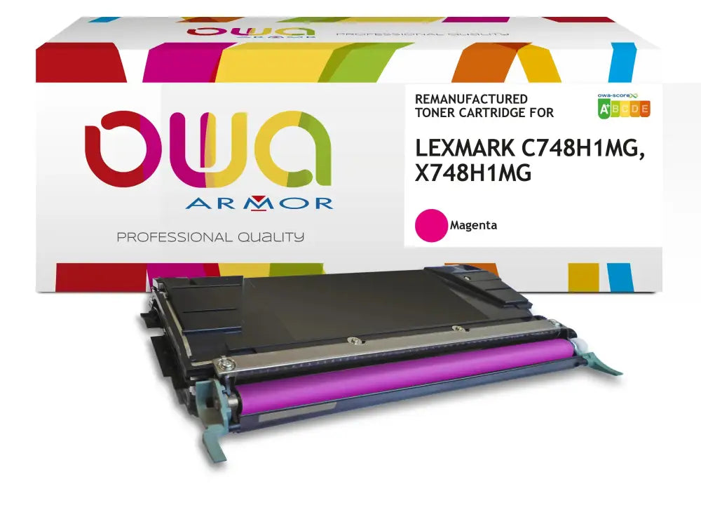 LEXMARK X748H1MG C748H1MG - Cartouche laser compatible - haute capacité - Magenta - Toner remanufacturé OWA