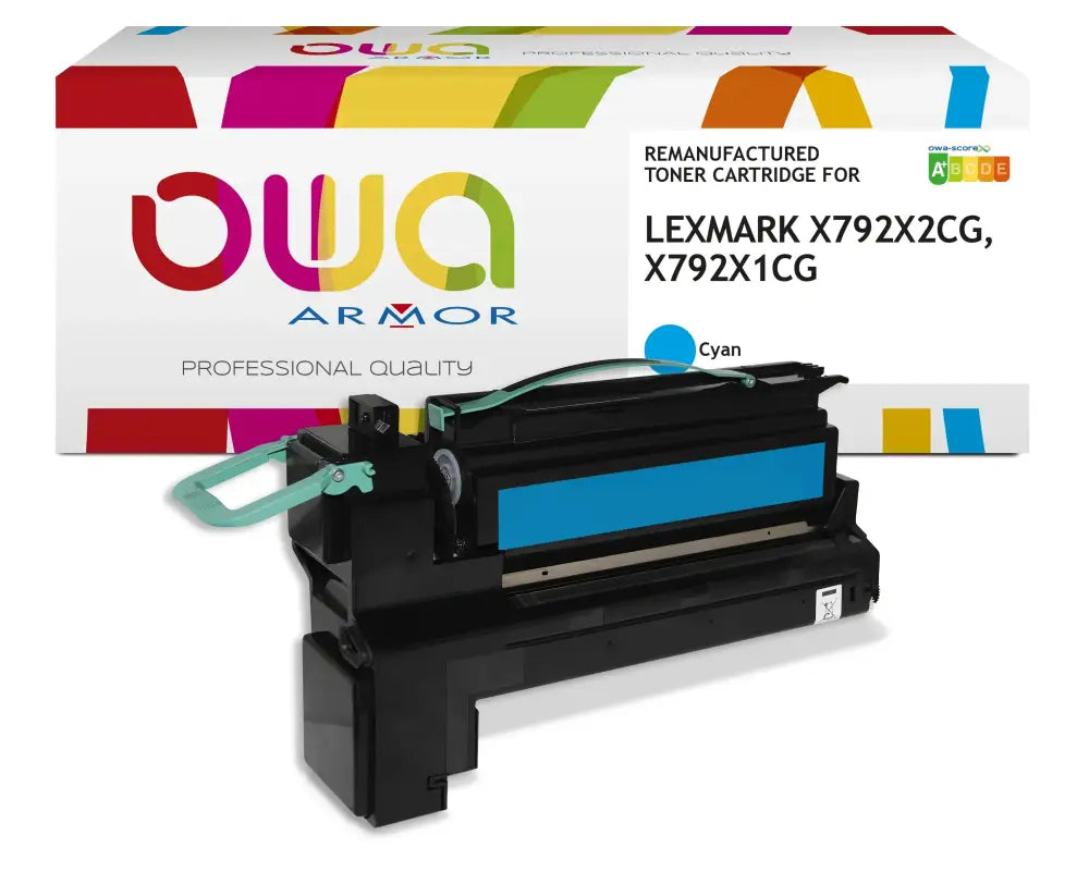 LEXMARK X792X1CG X792X2CG - Cartouche laser compatible - haute capacité - Cyan - Toner remanufacturé OWA