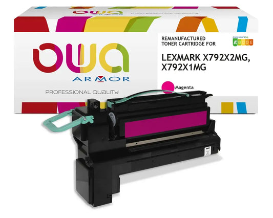 LEXMARK X792X1MG X792X2MG - Cartouche laser compatible - haute capacité - Magenta - Toner remanufacturé OWA