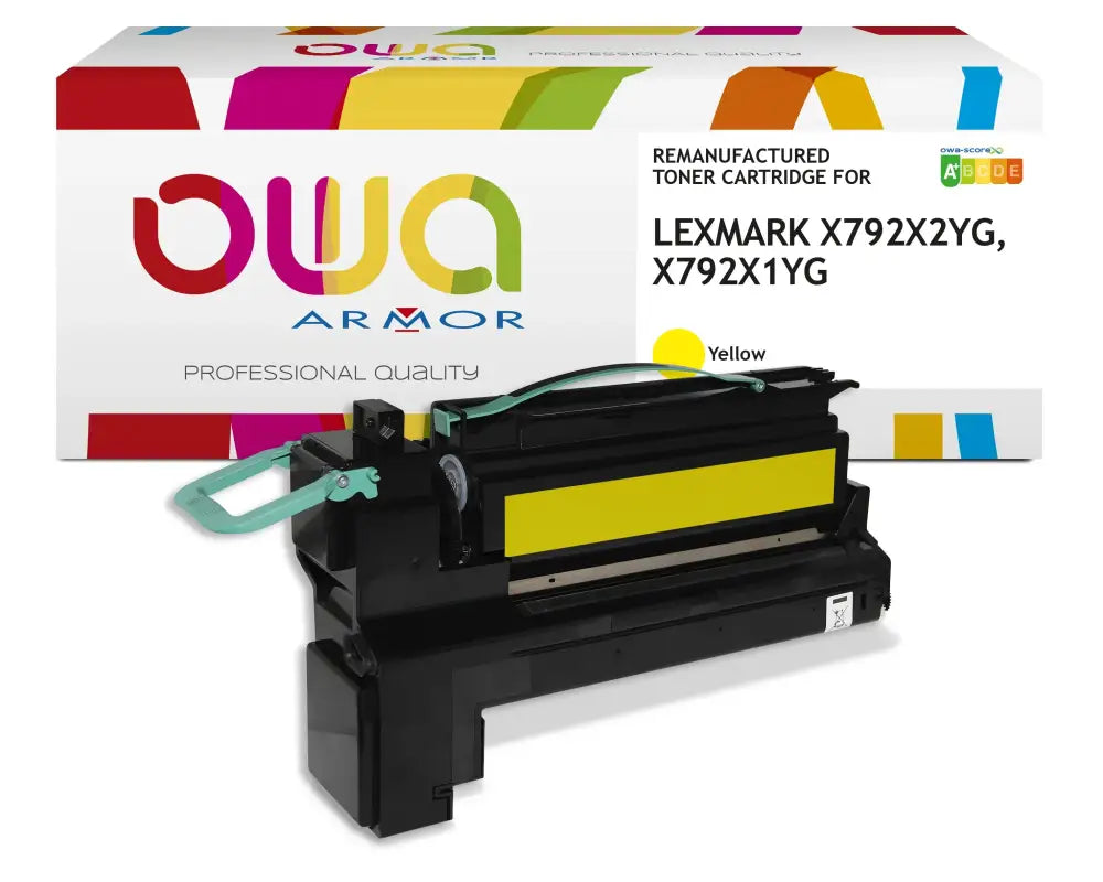 LEXMARK X792X1YG X792X2YG - Cartouche laser compatible - haute capacité - Jaune - Toner remanufacturé OWA