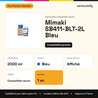 Mimaki SB411-BLT-2L Cartouche Bleu compatible : caractéristiques