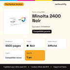 Minolta 2400 Toner Noir compatible équivalent à 1710589004 : caractéristiques