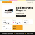 OKI C3100/5100 Toner Magenta compatible équivalent à 42127406 : caractéristiques