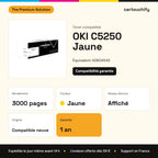 OKI C5250 Toner Jaune compatible équivalent à 42804545 : caractéristiques