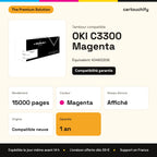 OKI C3300 Tambour Magenta compatible équivalent à 43460206 : caractéristiques