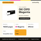 OKI C910 Toner Magenta compatible équivalent à 44036022 : caractéristiques