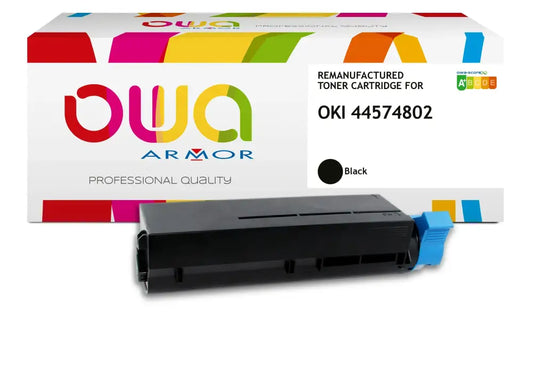 OKI 44574802 - Cartouche laser compatible - haute capacité - Noir - Toner remanufacturé OWA