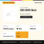 OKI 840 Toner Noir compatible équivalent à 44661802 : caractéristiques