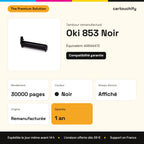Oki 853 Tambour Noir remanufacturé équivalent à 44844472 : caractéristiques
