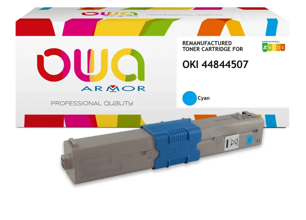 OKI 44844507 - Cartouche laser compatible - Cyan - Toner remanufacturé OWA