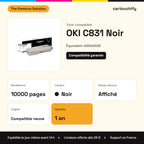 OKI C831 Toner Noir compatible équivalent à 44844508 : caractéristiques