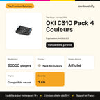 OKI C310 Tambour Pack 4 Couleurs compatible 30 000 pages équivalent à 44968301 : caractéristiques