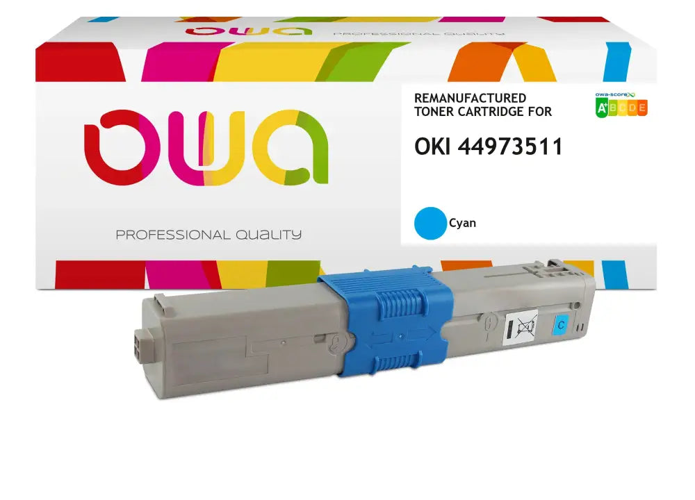 OKI 44973511 - Cartouche laser compatible - Cyan - Toner remanufacturé OWA