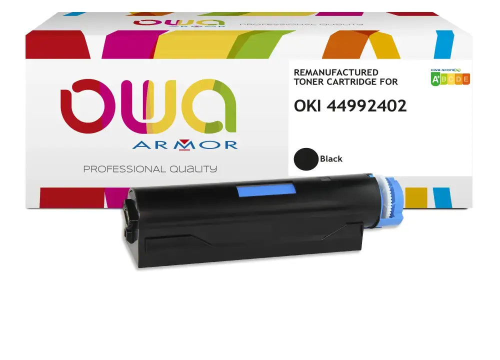 OKI 44992402 - Cartouche laser compatible - Noir - Toner remanufacturé OWA