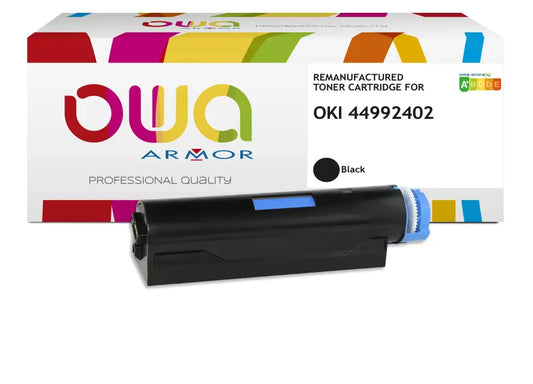 OKI 44992402 - Cartouche laser compatible - Noir - Toner remanufacturé OWA