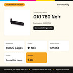OKI 760 Toner Noir compatible équivalent à 45395704 : caractéristiques