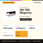 OKI 760 Toner Magenta compatible équivalent à 45396302 : caractéristiques