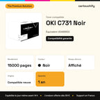 OKI C731 Toner Noir compatible équivalent à 45488802 : caractéristiques