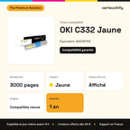 OKI C332 Toner Jaune compatible équivalent à 46508709 : caractéristiques