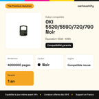 OKI 5520/5590/720/790 Ruban Noir compatible équivalent à 5520, 5590, 720 : caractéristiques