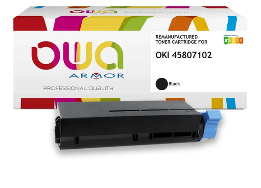 OKI B412 Std - Cartouche laser compatible - Noir - Toner remanufacturé OWA