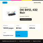 OKI B412, 432 Toner Noir compatible équivalent à 45807111 · Switch : caractéristiques