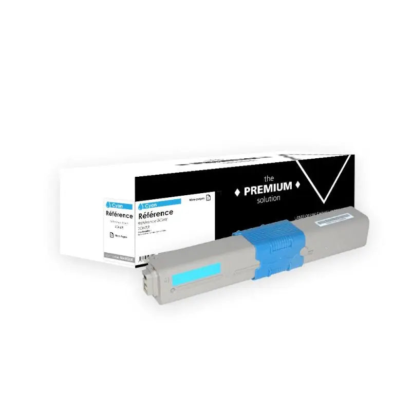 OKI C310 Toner Cyan compatible équivalent à 44469706