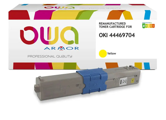OKI C310 - Cartouche laser compatible - Jaune - Toner remanufacturé OWA