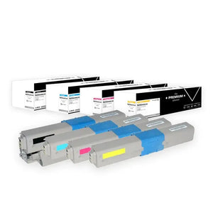 OKI C310 Toner Pack 4 Couleurs compatible équivalent à 44469803 44469706 44469705