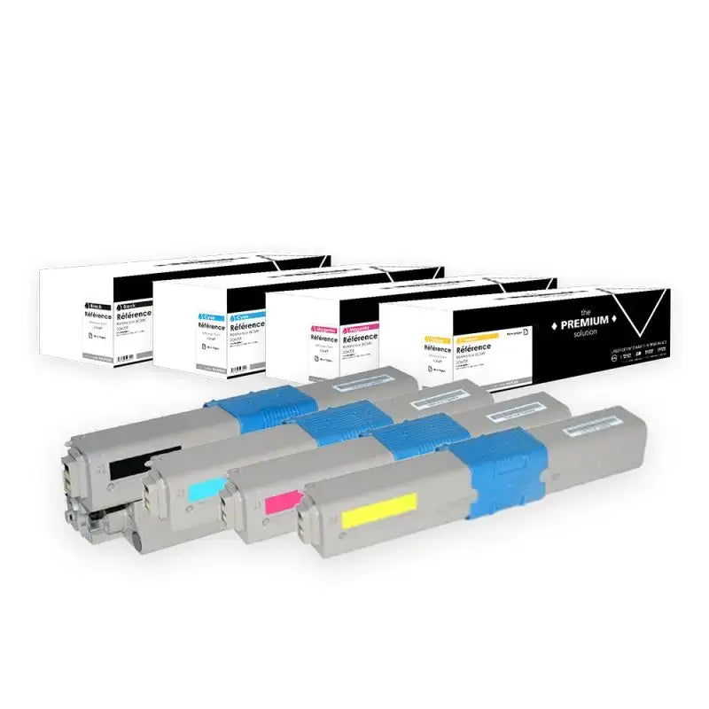 OKI C310 Toner Pack 4 Couleurs compatible équivalent à 44469803 44469706 44469705