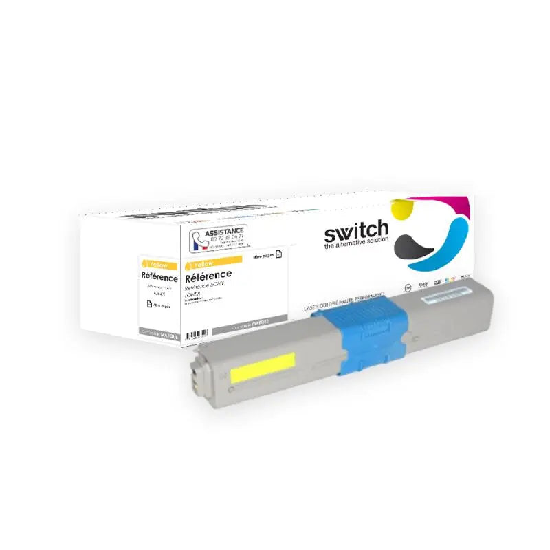 OKI C332 Toner Jaune compatible équivalent à 46508709 · Switch