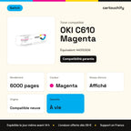 OKI C610 Toner Magenta compatible équivalent à 44315306 · Switch : caractéristiques