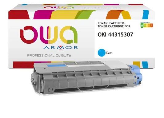 OKI C610 - Cartouche laser compatible - Cyan - Toner remanufacturé OWA