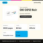 OKI C612 Toner Noir compatible équivalent à 46507508 · Switch : caractéristiques