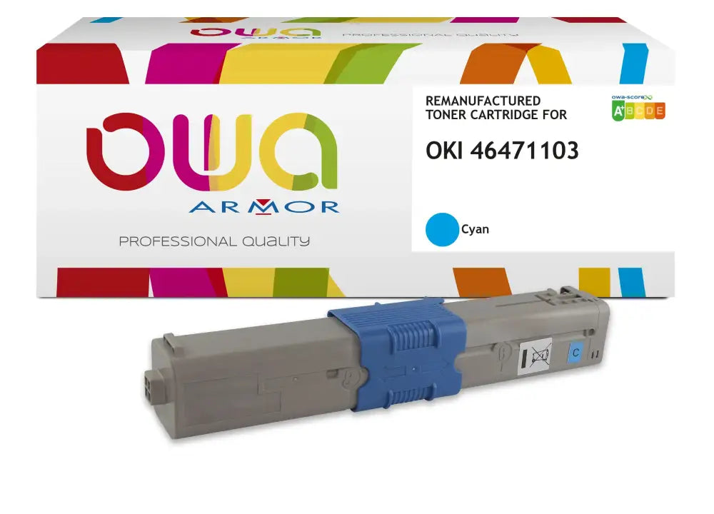 OKI C823 - Cartouche laser compatible - Cyan - Toner remanufacturé OWA