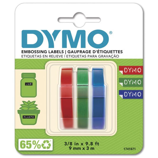 DYMO Ruban d'estampage 3D, 9 mm x 3 m, bleu