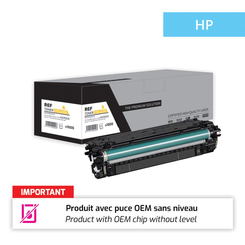 HP W2122X 212X, Toner Jaune remanufacturé - The Premium Solution